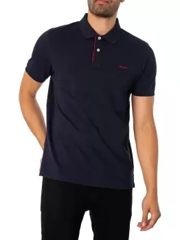 Image of Regular Contrast Pique Polo Shirt
