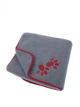 Image of Petface Oxford Sherpa Fleece Comforter - Red Paws
