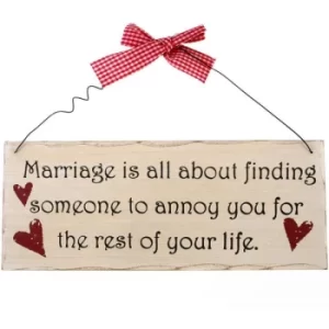 Image of Marriage Is All About Hanging Sign