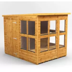 Image of Power Sheds - 6x8 Power Pent Potting Shed - Brown