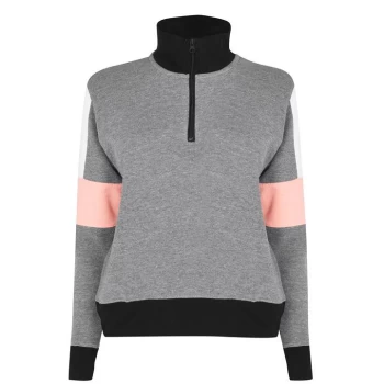 Image of LA Gear Fleece Zip Top Ladies - Grey Marl