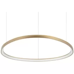 Image of Ideal Lux gemini 105cm Integrated LED Pendant Ceiling Light Brass, 3000K