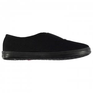 Image of Slazenger Canvas Slip On Shoes Childrens - Black