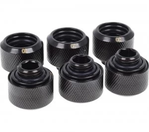 Image of Icicle 16mm Chrome HardTube Compression Fitting - Black