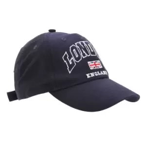 Image of Mens London England Union Jack Baseball Cap (One Size) (Navy)