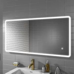 Image of Rectangular LED Bathroom Mirror with Demister & Shaver Socket 1200x600mm -Ariel