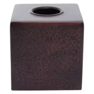 Image of Hammered Dark Bronze Finish Tissue Box