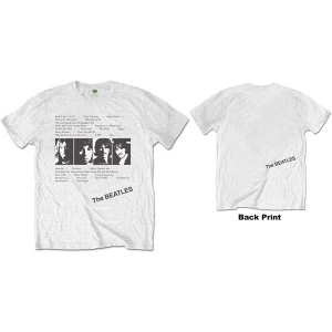Image of The Beatles - White Album Tracks Mens Medium T-Shirt - White