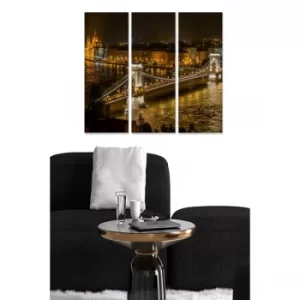 Image of MDF525857 Multicolor Decorative MDF Painting (3 Pieces)