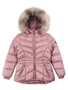 Image of Barbour International Girls Island Quilt Jacket - Iced Fondant, Light Pink, Size 14-15 Years, Women