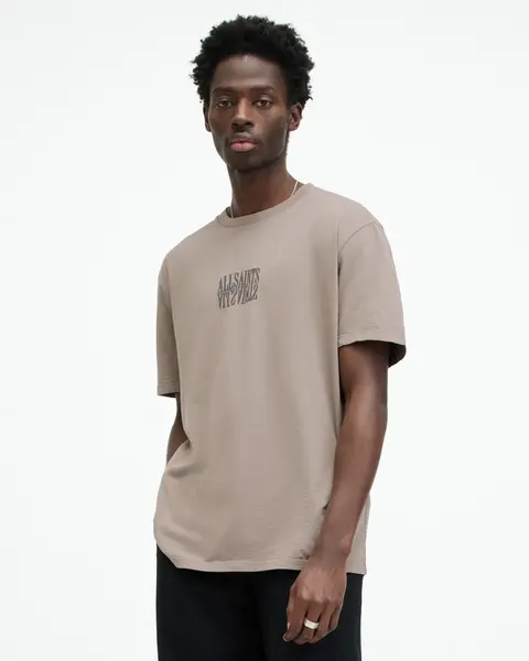 Image of AllSaints Varden Relaxed Fit Warped Logo T-Shirt