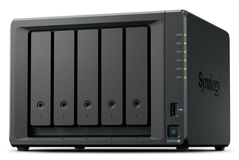 Image of Synology DS1525+ 8GB RAM 5 Bay SATA Desktop NAS Expansion Enclosure DS1525+