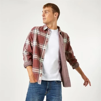 Image of Jack Wills Double Faced Flannel Check Shirt - Damson Check