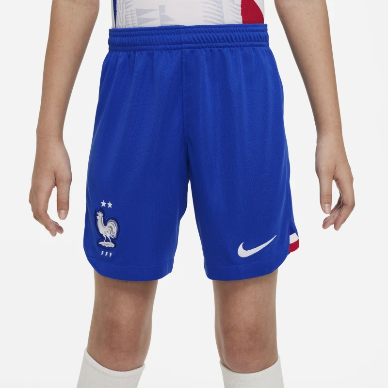 Image of Nike France Away Shorts 2022 2023 Juniors - Blue Blue 7 - 8 Years