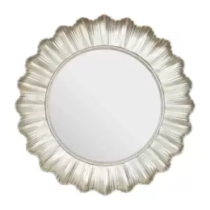 Image of Interiors by PH Champagne Finish Scallop Wall Mirror