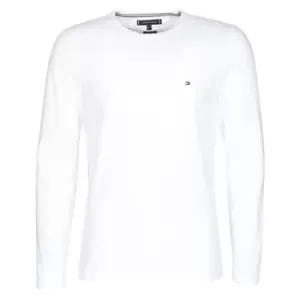 Image of Tommy Hilfiger STRETCH SLIM FIT LONG SLEEVE TEE mens in White - Sizes XXL,S,M,L,XL,XS,3XL