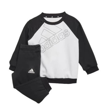 Image of adidas Essentials Logo Sweatshirt and Pants (Gende - White / Black