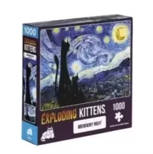 Image of Exploding Kittens - Mrowwwy Night 1000 Piece Puzzle