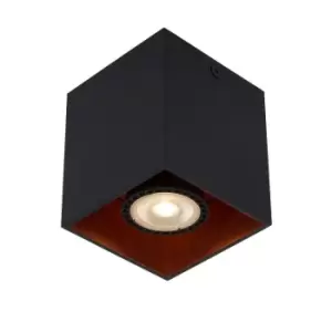 Image of Lucide Bido Modern Surface Mounted Ceiling Spotlight 1xGU10 Black