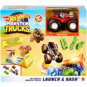 Image of Hot Wheels Monster Truck Launch and Bash Playset