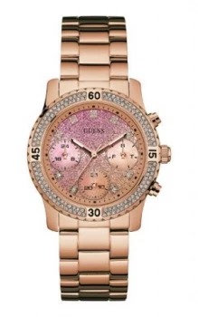 Image of Guess W0774L3 Ladies Sports Watch Rose Gold