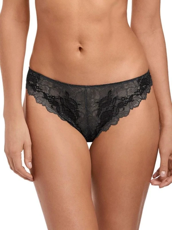 Image of Wacoal Womens Lace Perfection Tanga in Grey Size: 10 Grey Female 10