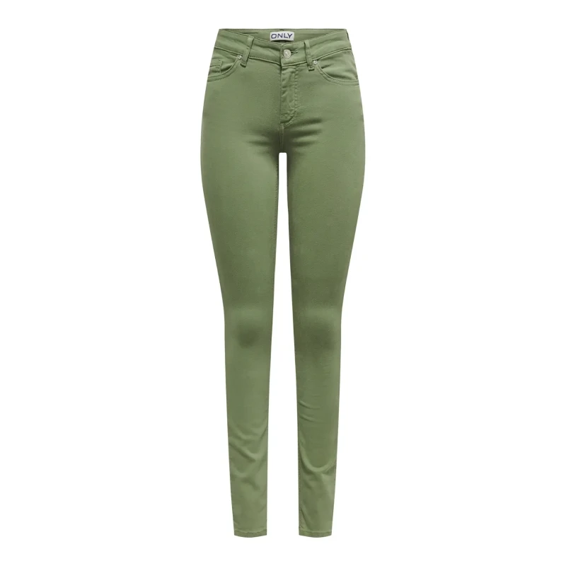 Image of Only Womens Trousers Only Onlyblush Mid Skinny Col Vert Female S