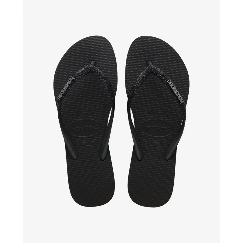 Image of Havaianas Womens flip-flops Havaianas Slim Glitter II Noir Female 35/36