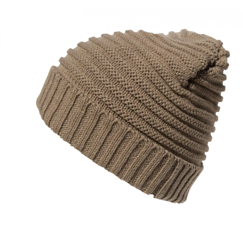 Image of Result Result Men Winter Essentials Braided Beanie Hat in Brown Brown One Size Male 5057080699537