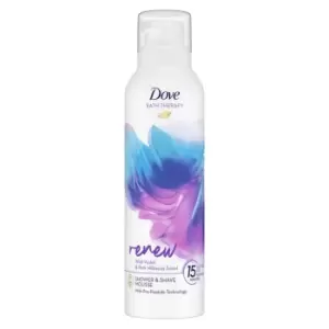 Image of Dove Shower Mousse Renew Shower and Shave, 200ml