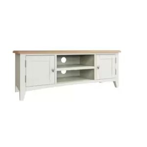 Image of Kettle Interiors Two Tone Oak & White Large TV Unit