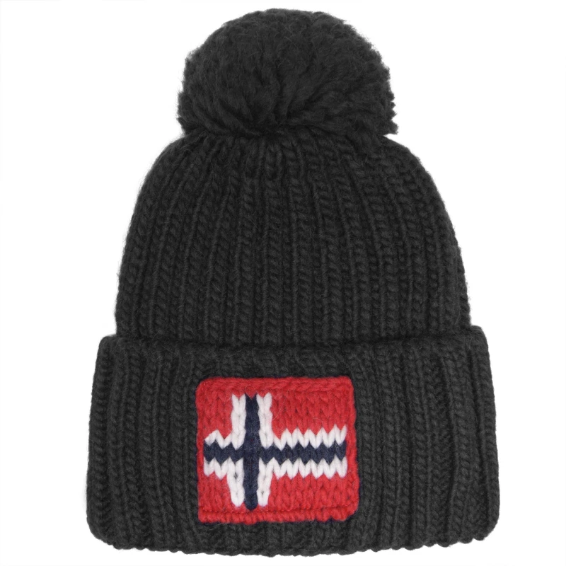 Image of Napapijri Semiury Beanie Hat Adults Black unisex One Size