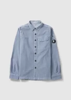 Image of C.P. Company Mens Lightweight Cord Shirt In Infinity