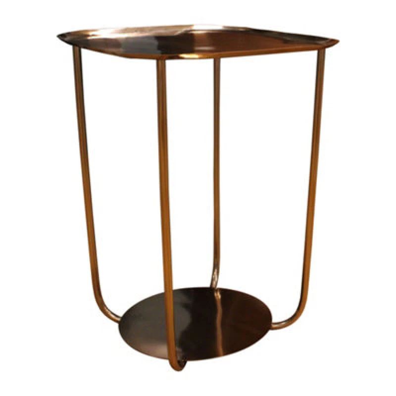 Image of Balterley Retro Square Coffee Table, 510mm x 380mm - Copper - Balterley Copper