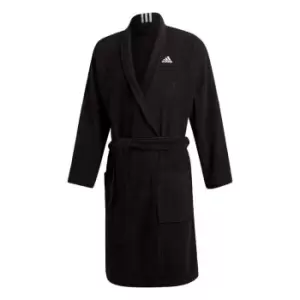 Image of adidas Cotton Dressing Gown Unisex - Black