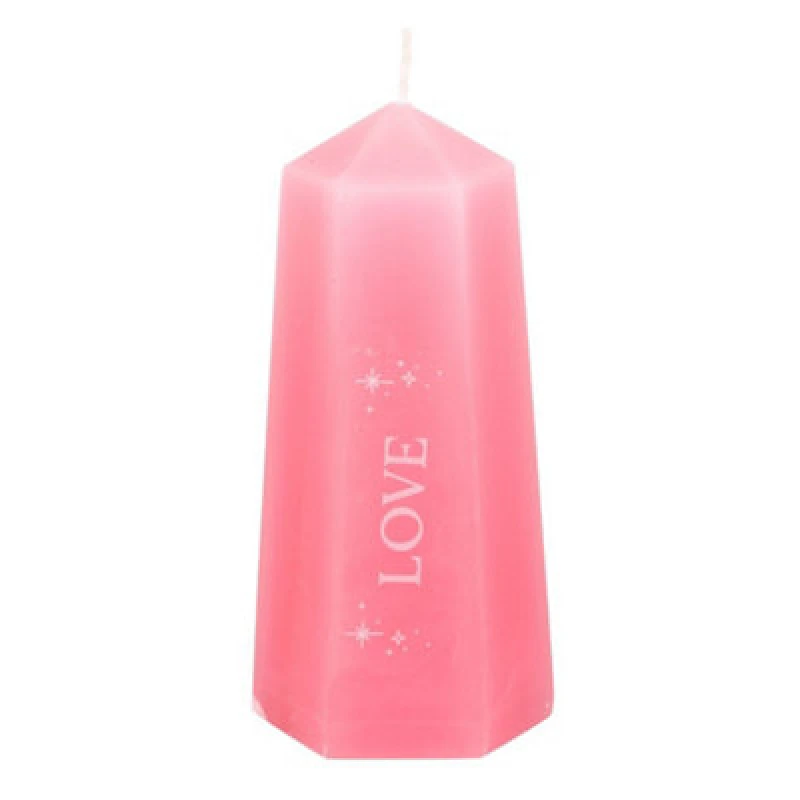 Image of Something Different Something Different Love Crystal Candle in Pink Pink One Size Unisex 5063652152140