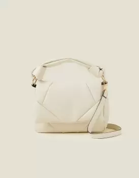 Image of Accessorize Womens Quilted Handheld Cross-Body Bag White