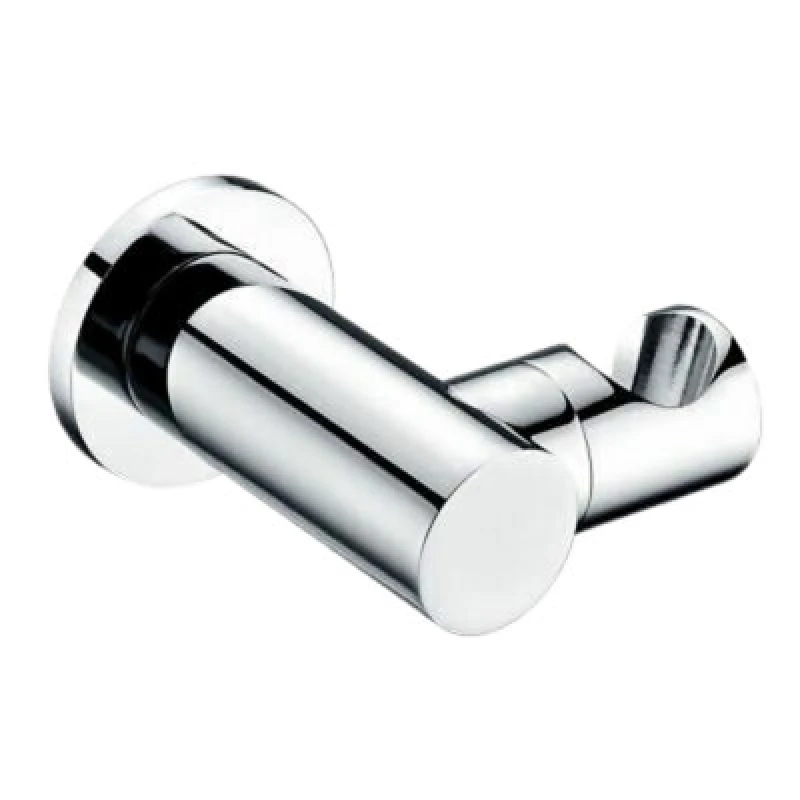 Image of Nes Home Chrome Bathroom Round Wall Mounted Elbow Brass Bracket Shower Handset Holder Silver