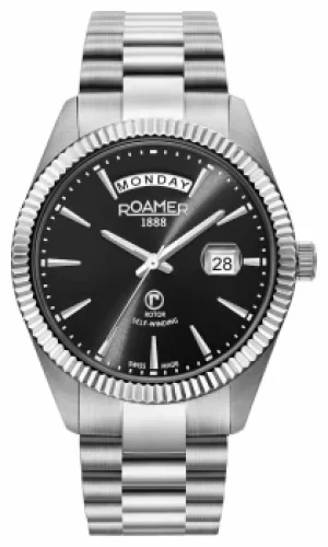 Image of Roamer 981662 41 55 90 Primeline Day Date Black Dial With Watch