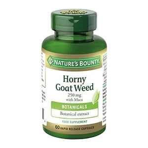 Image of Natureamp39s Bounty Horny Goat Weed 250 mg with Maca 60 Rapid Release Capsules