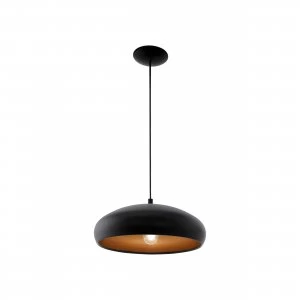 Image of EGLO ES/E27 Mogano 1 Black Copper Pendant Light 60W - 94605