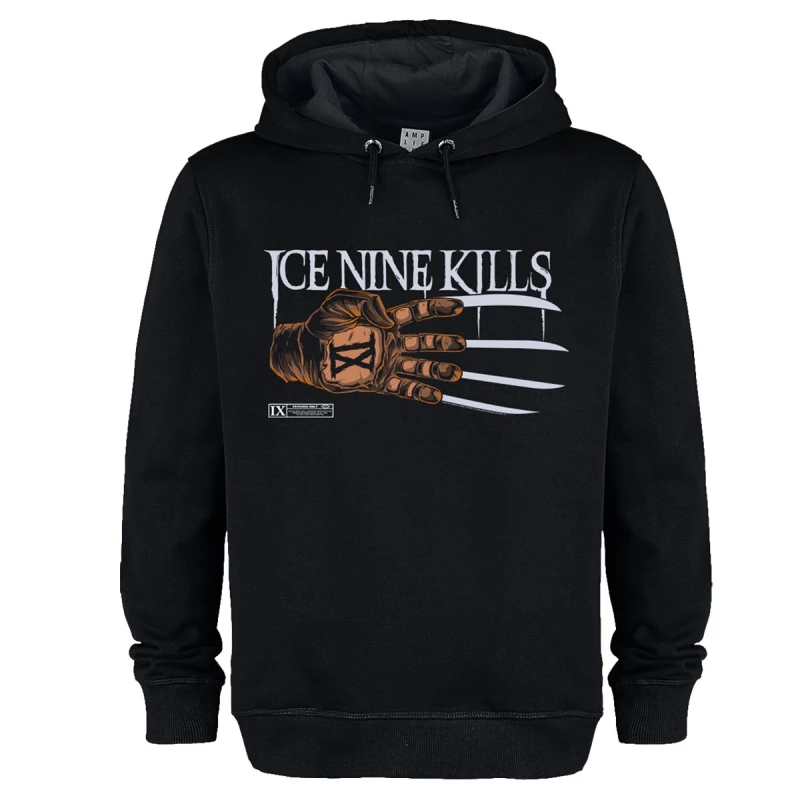 Image of Amplified Amplified Men Silver Scream Ice Nine Kills Hoodie in Black Size: X-Small Black XS Male 5063750912356