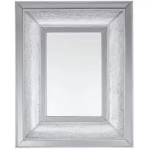 Image of Silver Wall Mirror For Garden And Bedroom Reflective Square Bathroom Mirrors Wall Mounted Contemporary Mosaic Design Hallway Walls Mirrors - Premier