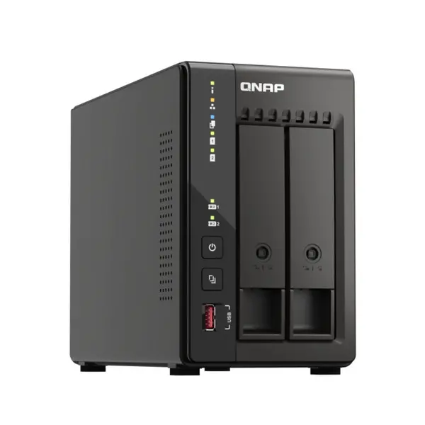 Image of QNAP TS-253E 8GB RAM with 12TB Installed Storage 2 Bay SATA Desktop NAS Storage TS-253E-8G/12TB-IW