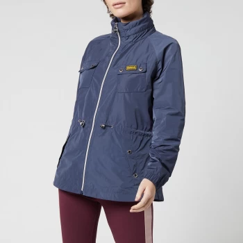 Image of Barbour International Womens Sugo Showerproof Coat - Metallic Blue - UK 14