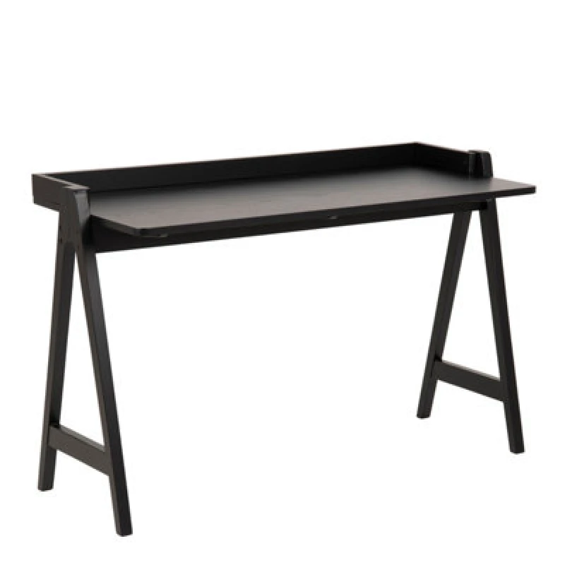 Image of Furniture To Go Miso Office Desk In Matt Black Lacquered