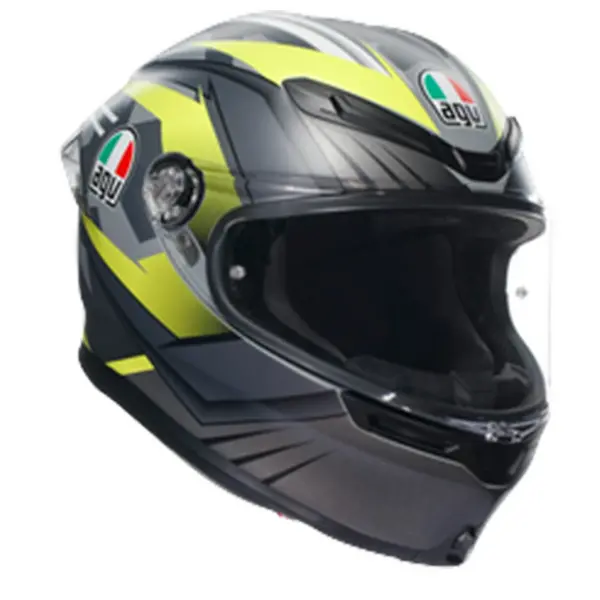 Image of AGV K6 S E2206 Mplk Excite Matt Camo Yellow Fluo 005 Full Face Helmet Size 2XL
