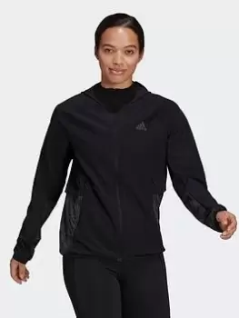 Image of adidas Fast Radically Reflective Run Jacket, Black, Size 2Xs, Women