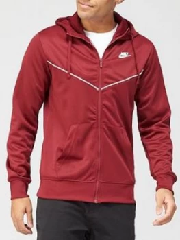 Image of Nike Sportswear Repeat Full Zip Hoodie - Red, Size L, Men