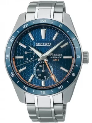 Image of Seiko Mens Presage Sharp Edged GMT Watch SPB217J1